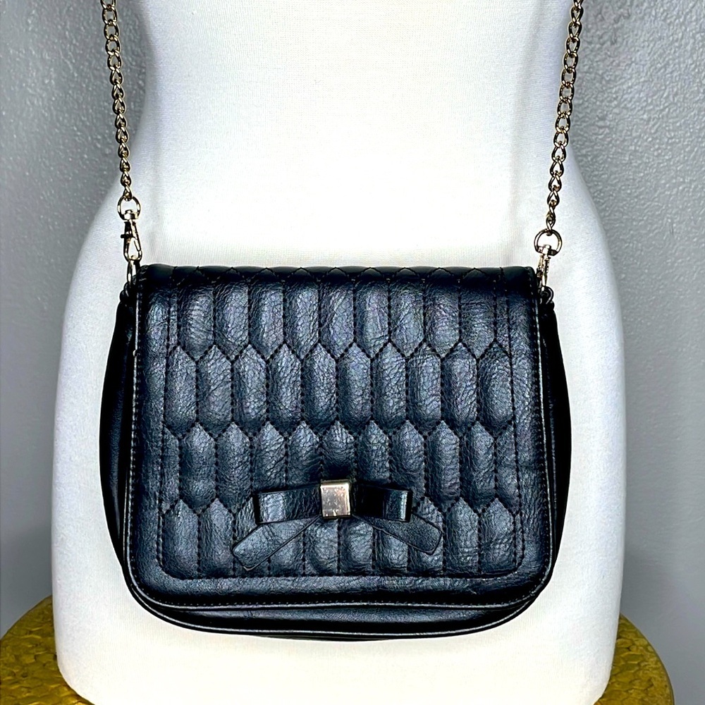 Urban Expressions Vegan Black Leather Crossbody